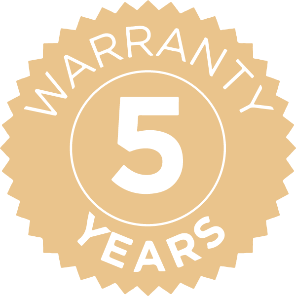 5-year warranty