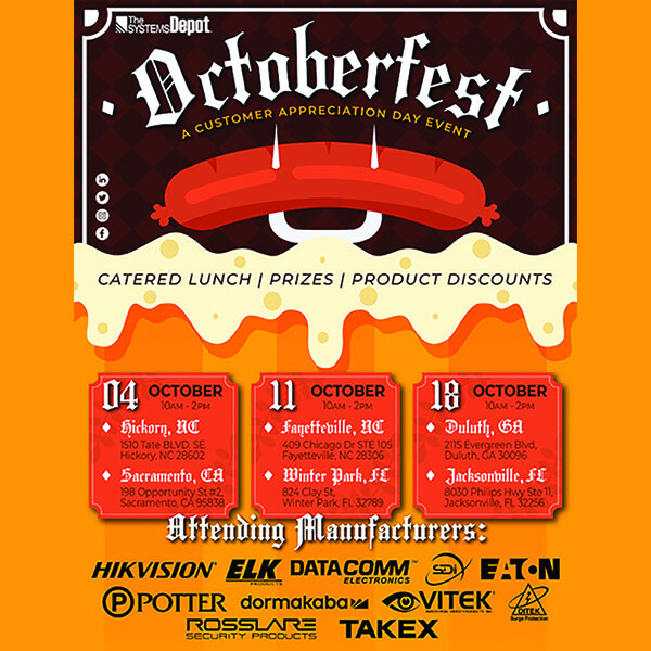 Systems Depot Octoberfest   Oct. 4th, 11th & 18th 2024